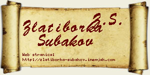 Zlatiborka Subakov vizit kartica